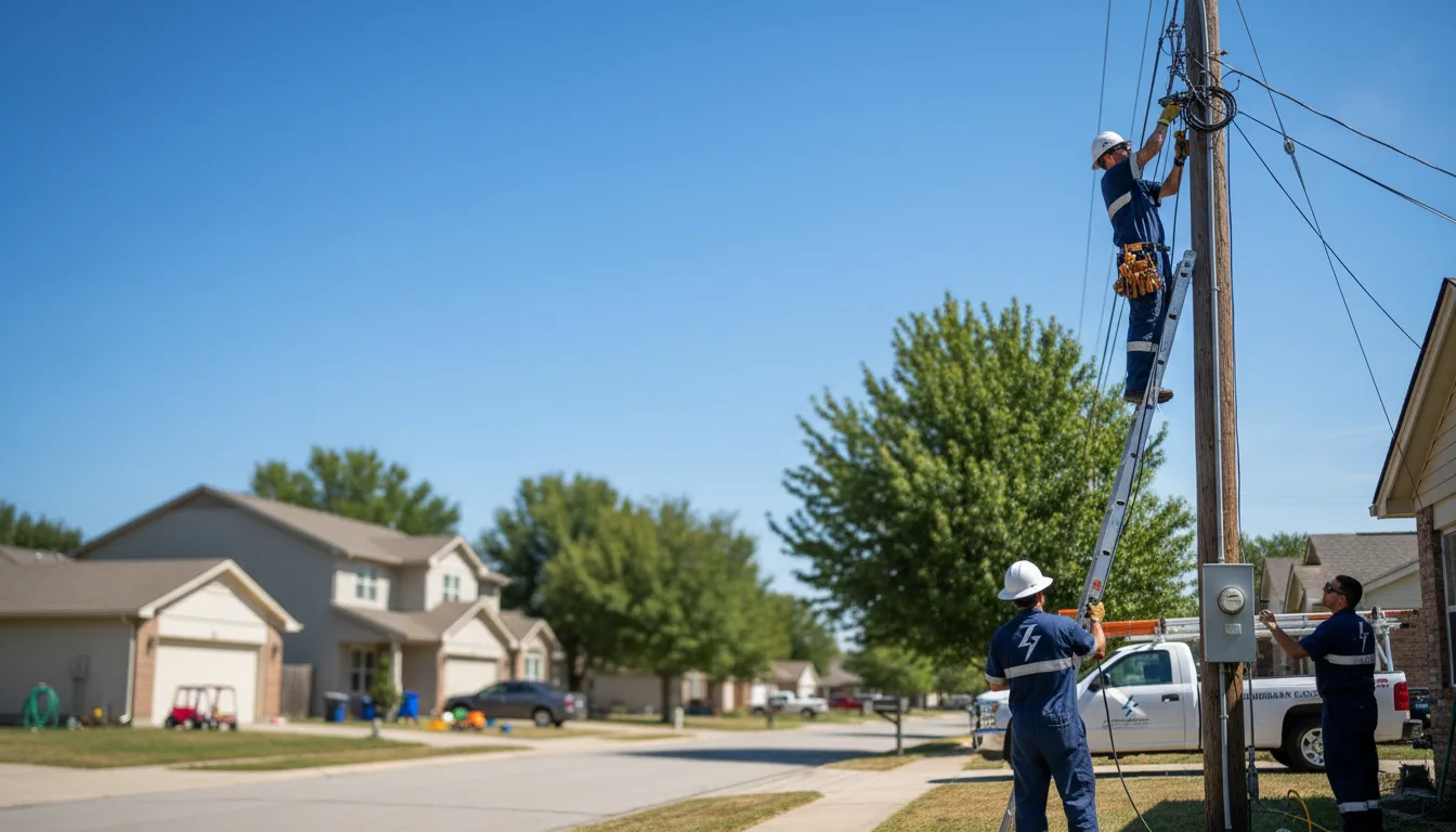 Residential electrician providing installation services in Rogers, ND